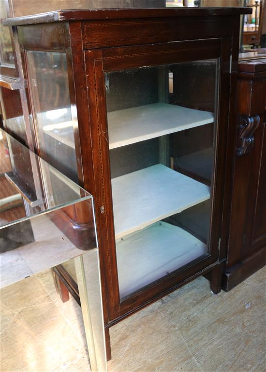 Small inlaid glazed cabinet